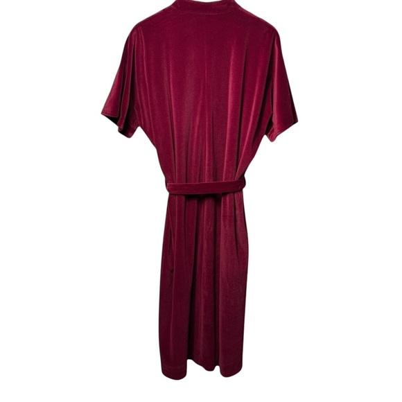 VTG 50s Jonathan Logan Velvet Dress Red Party Belt SZ 13/14 L Maxi Holiday Class - Picture 8 of 11